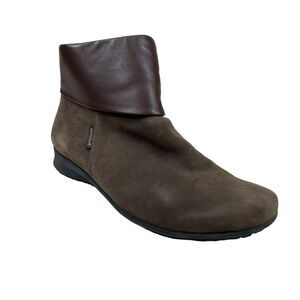 Mephisto Fiducia Brown Leather Ankle Boots Booties 10.5